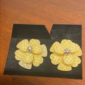 Ava & Grace Yellow Floral Earrings